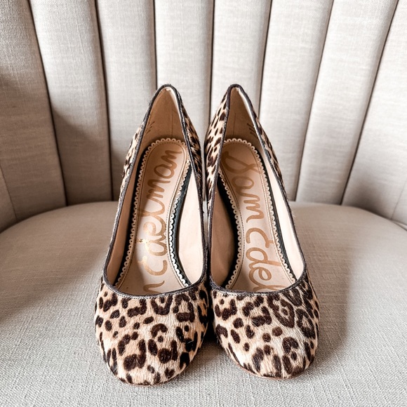 Sam Edelman Stillson Leopard Calf-Hair Pumps - SIZE 8 - Picture 3 of 12